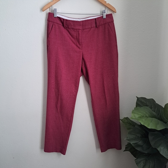 Ann Taylor LOFT Slim Curvy Pants Women’s Size 8 Plum Rose Curvy - Picture 1 of 9